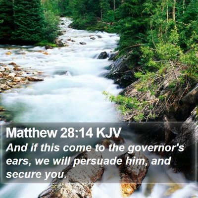 Matthew 28:14 KJV Bible Verse Image