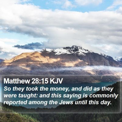 Matthew 28:15 KJV Bible Verse Image