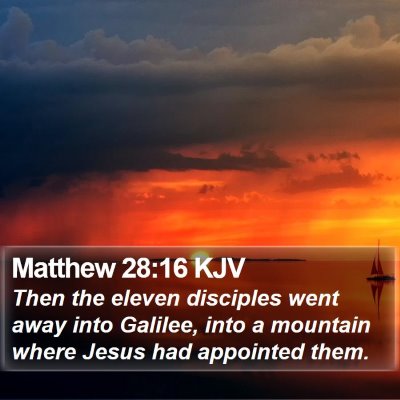 Matthew 28:16 KJV Bible Verse Image