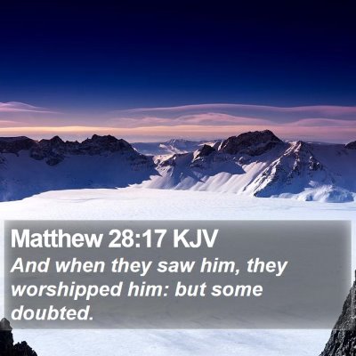Matthew 28:17 KJV Bible Verse Image