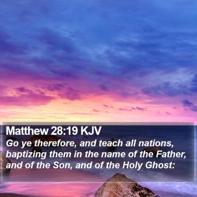 Matthew 28:19 KJV Bible Verse Image
