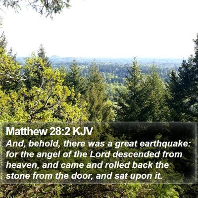 Matthew 28:2 KJV Bible Verse Image