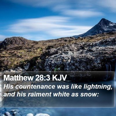 Matthew 28:3 KJV Bible Verse Image