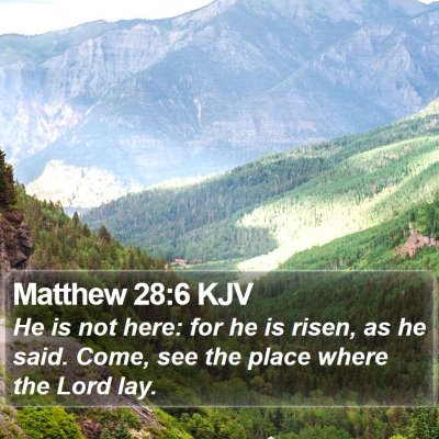 Matthew 28:6 KJV Bible Verse Image