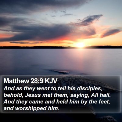 Matthew 28:9 KJV Bible Verse Image