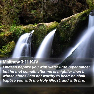 Matthew 3:11 KJV Bible Verse Image