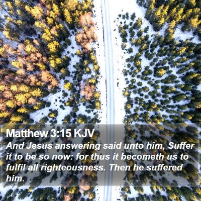 Matthew 3:15 KJV Bible Verse Image
