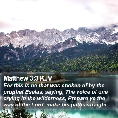 Matthew 3:3 KJV Bible Verse Image
