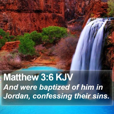 Matthew 3:6 KJV Bible Verse Image