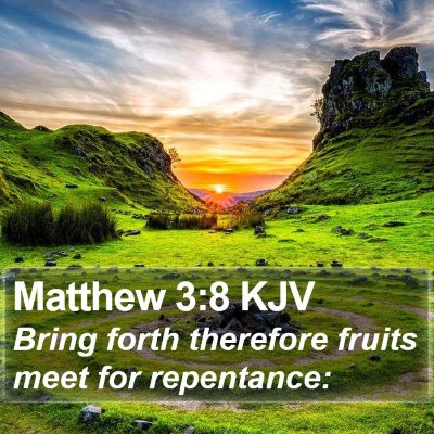 Matthew 3:8 KJV Bible Verse Image