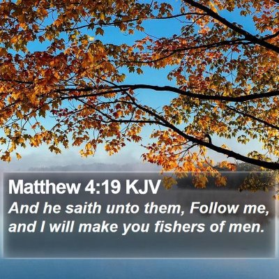 Matthew 4:19 KJV Bible Verse Image
