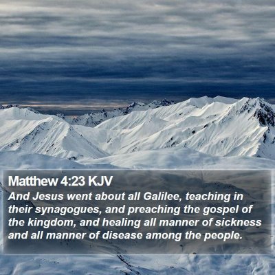 Matthew 4:23 KJV Bible Verse Image