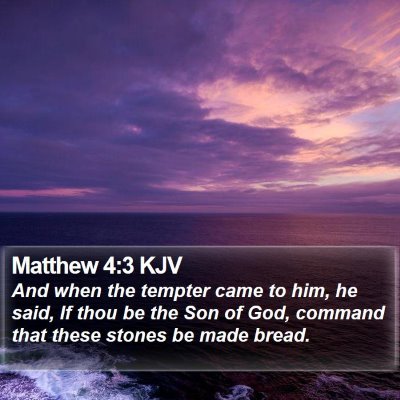 Matthew 4:3 KJV Bible Verse Image