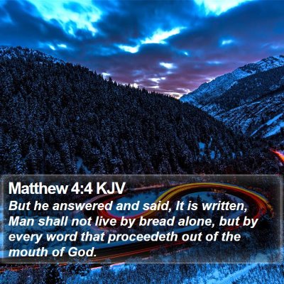 Matthew 4:4 KJV Bible Verse Image