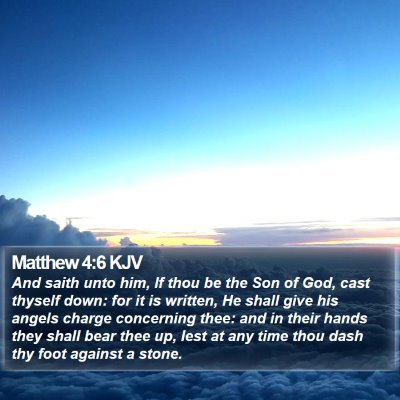 Matthew 4:6 KJV Bible Verse Image