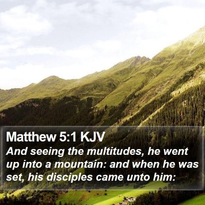 Matthew 5:1 KJV Bible Verse Image