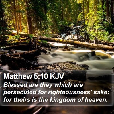 Matthew 5:10 KJV Bible Verse Image