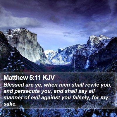 Matthew 5:11 KJV Bible Verse Image