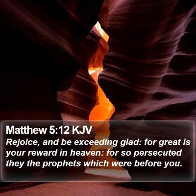 Matthew 5:12 KJV Bible Verse Image