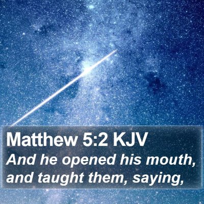 Matthew 5:2 KJV Bible Verse Image