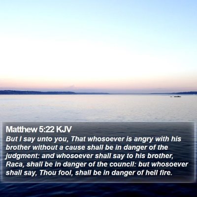 Matthew 5:22 KJV Bible Verse Image