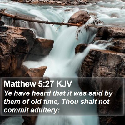 Matthew 5:27 KJV Bible Verse Image