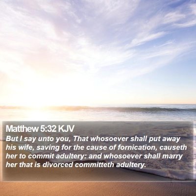 Matthew 5:32 KJV Bible Verse Image
