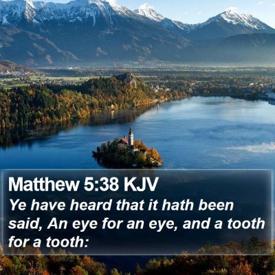 Matthew 5:38 KJV Bible Verse Image