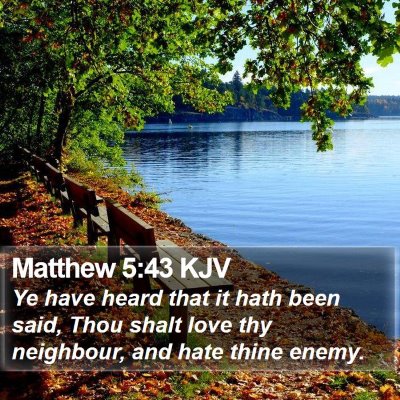 Matthew 5:43 KJV Bible Verse Image