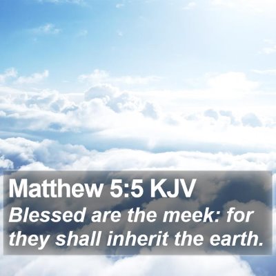 Matthew 5:5 KJV Bible Verse Image
