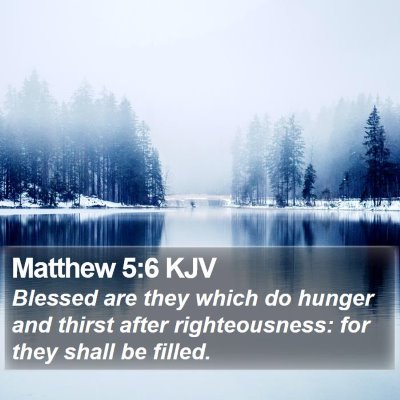 Matthew 5:6 KJV Bible Verse Image