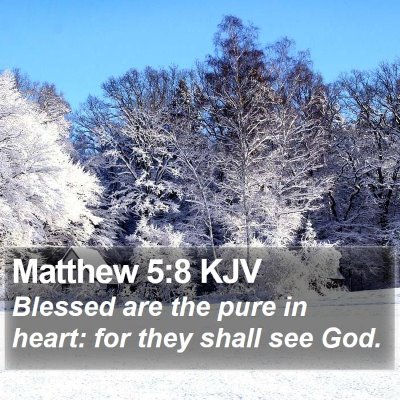 Matthew 5:8 KJV Bible Verse Image