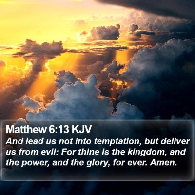 Matthew 6:13 KJV Bible Verse Image
