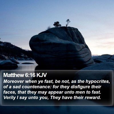 Matthew 6:16 KJV Bible Verse Image