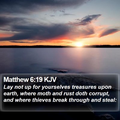 Matthew 6:19 KJV Bible Verse Image