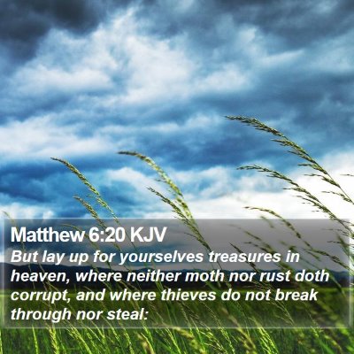 Matthew 6:20 KJV Bible Verse Image