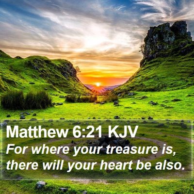 Matthew 6:21 KJV Bible Verse Image