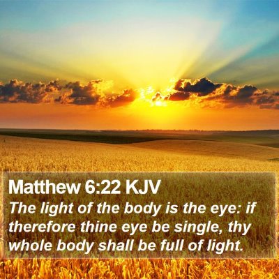Matthew 6:22 KJV Bible Verse Image