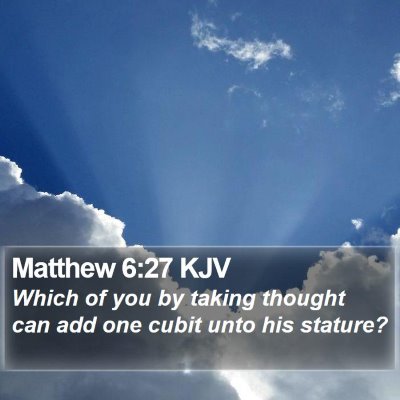 Matthew 6:27 KJV Bible Verse Image