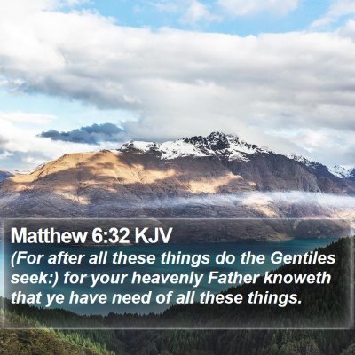 Matthew 6:32 KJV Bible Verse Image