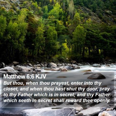 Matthew 6:6 KJV Bible Verse Image