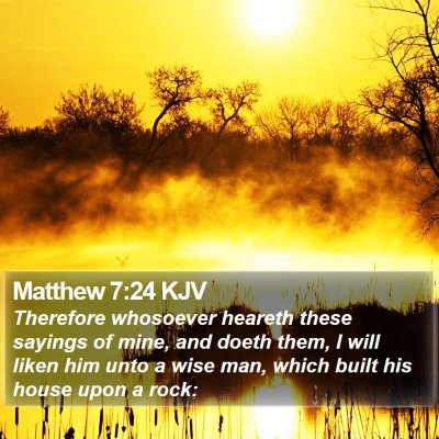 Matthew 7:24 KJV Bible Verse Image
