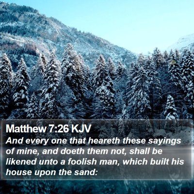Matthew 7:26 KJV Bible Verse Image