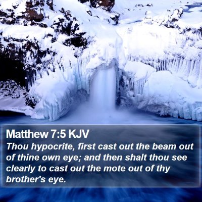 Matthew 7:5 KJV Bible Verse Image
