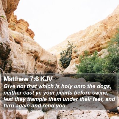 Matthew 7:6 KJV Bible Verse Image