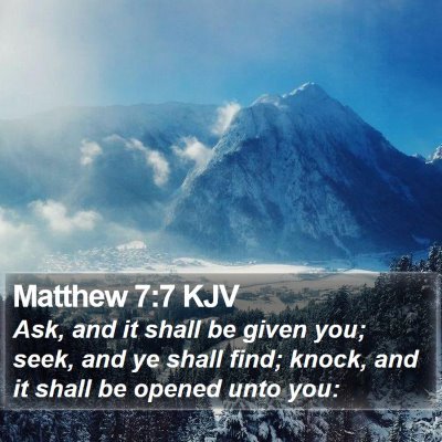 Matthew 7:7 KJV Bible Verse Image