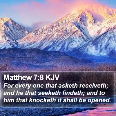 Matthew 7:8 KJV Bible Verse Image