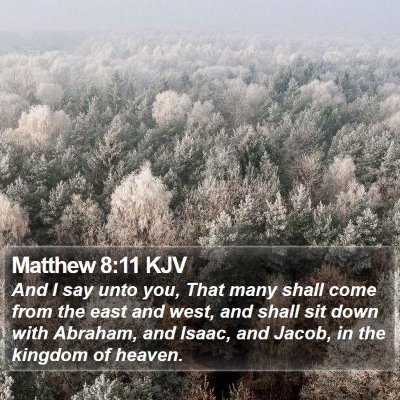 Matthew 8:11 KJV Bible Verse Image
