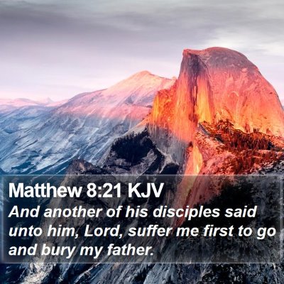 Matthew 8:21 KJV Bible Verse Image