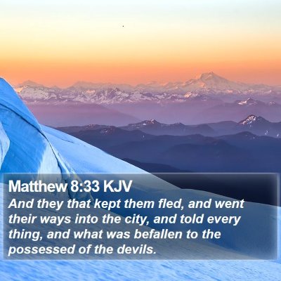 Matthew 8:33 KJV Bible Verse Image
